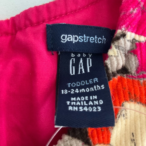 Baby GAP 18-24 Moths Toddler NWT Corduroy Floral Dress - Picture 8 of 11